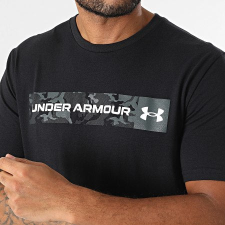 T-Shirt Camouflage Chest Stripe Noir