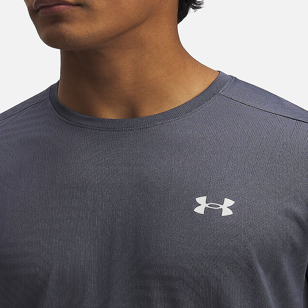 T-SHIRT UNDER ARMOUR VENT GEOTESSA - BLEU
