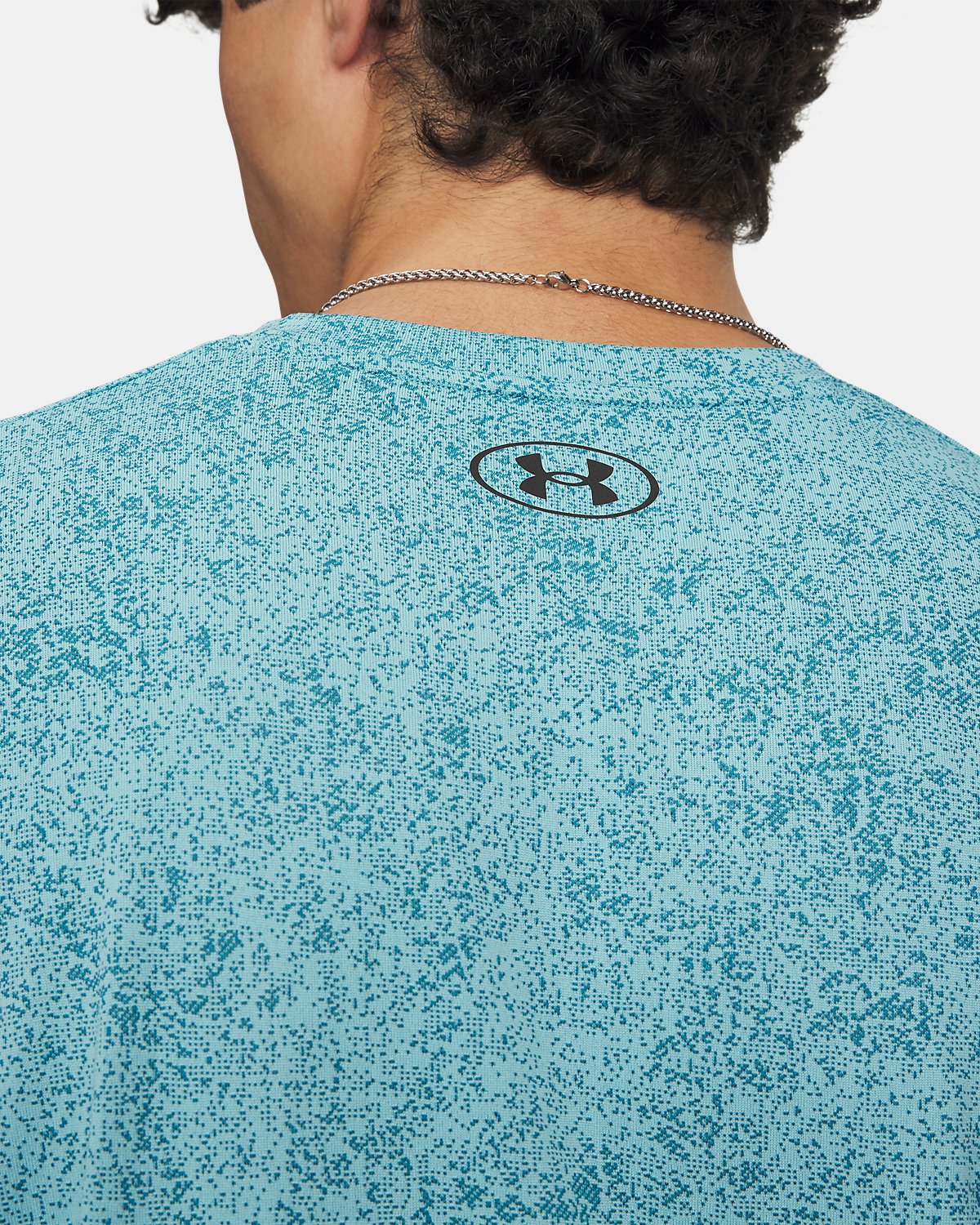 T-shirt Under Armour Tech Pixelate - Bleu Ciel