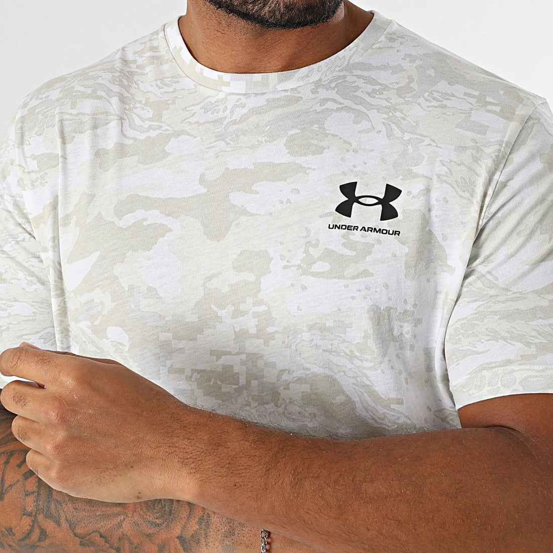 T-shirt Under armour camouflage Blanc