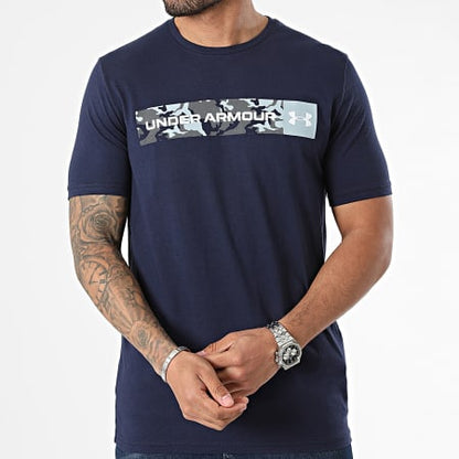 T-Shirt Camouflage Chest Stripe Bleu marine