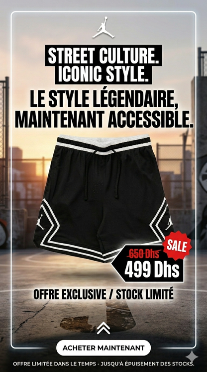 Short Jordan Diamond Noir