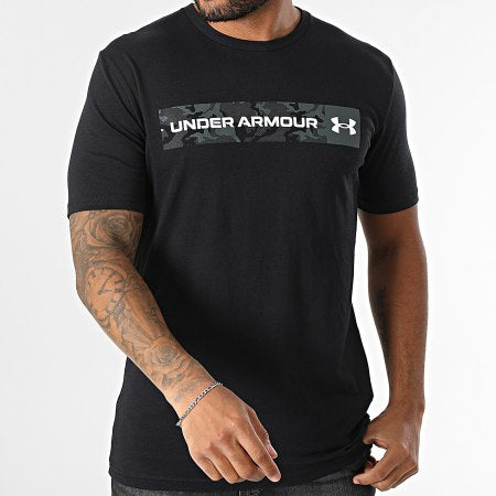 T-Shirt Camouflage Chest Stripe Noir
