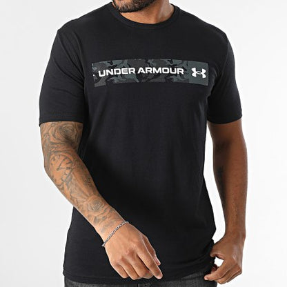 T-Shirt Camouflage Chest Stripe Noir