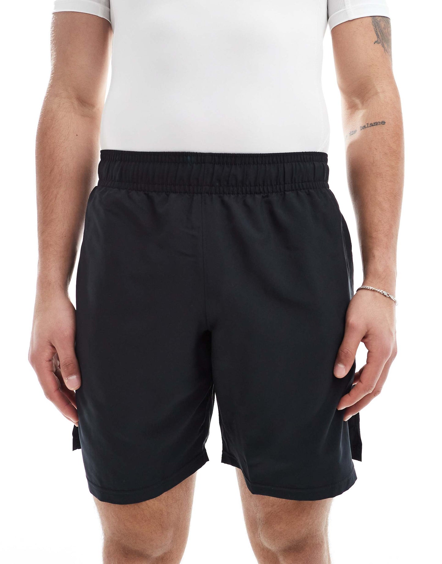 Short UA Tech Weven Wordmark- Noir