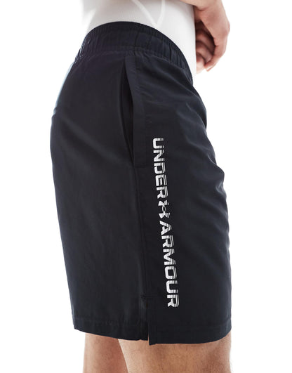 Short UA Tech Weven Wordmark- Noir