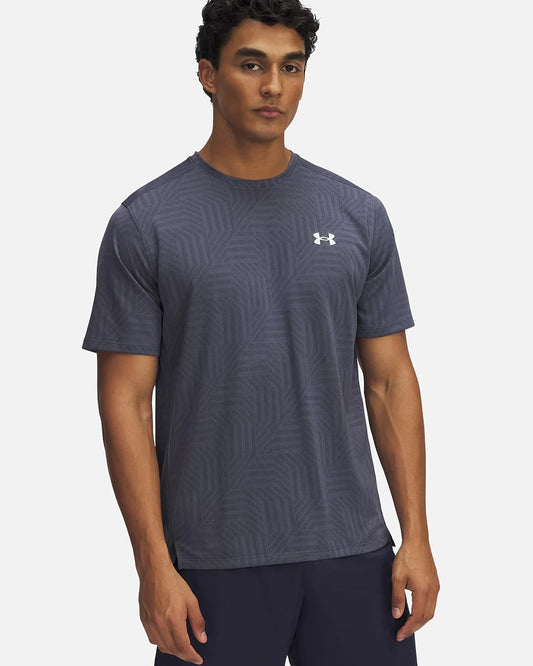 T-SHIRT UNDER ARMOUR VENT GEOTESSA - BLEU