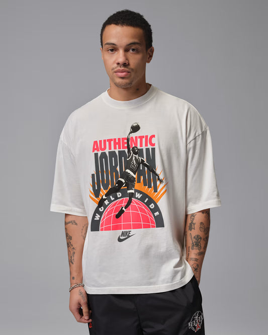 T-shirt Jordan World Wide White