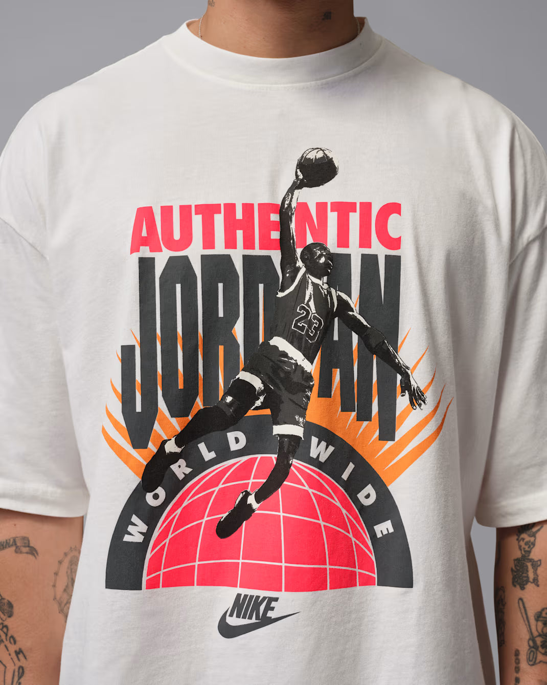 T-shirt Jordan World Wide White