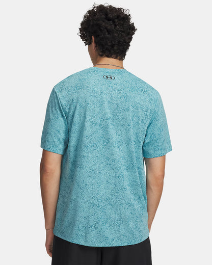 T-shirt Under Armour Tech Pixelate - Bleu Ciel