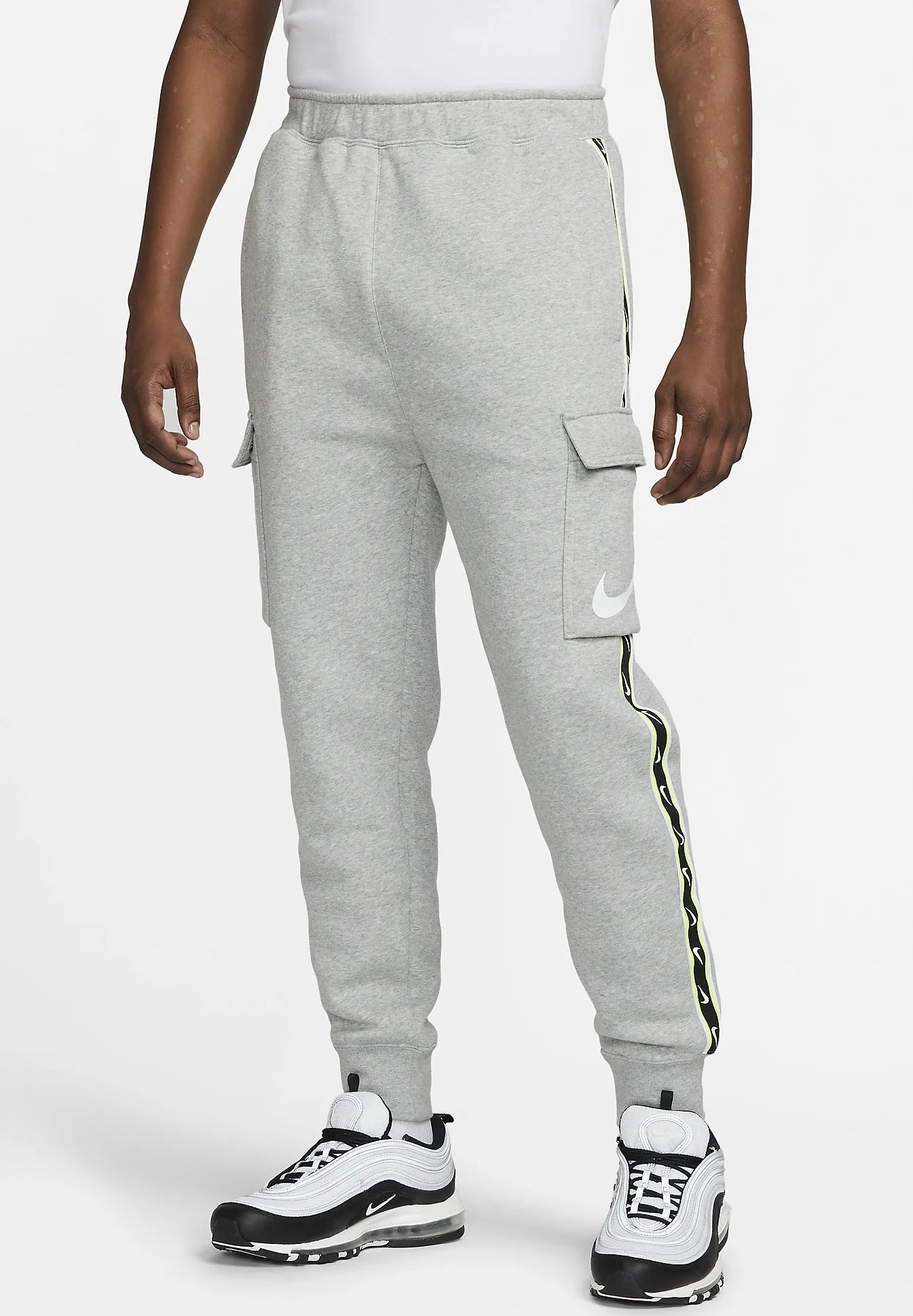 PANTALON NIKE SPORTSWEAR REPEAT - GRIS/NOIR/VERT