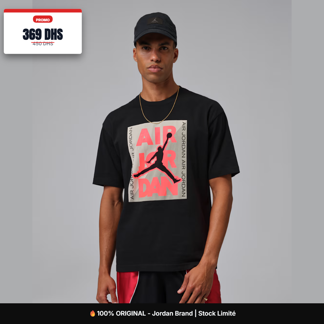 T-Shirt Jordan Graphic  - Black/Infrared