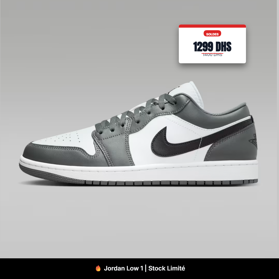 Air Jordan 1 Low Iron Grey/Noir