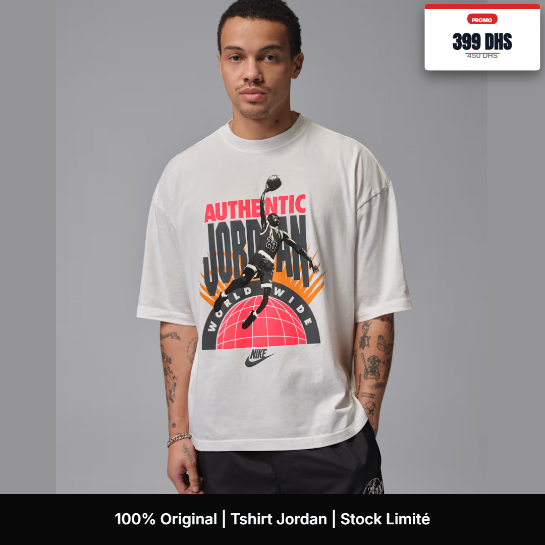 T-shirt Jordan World Wide White