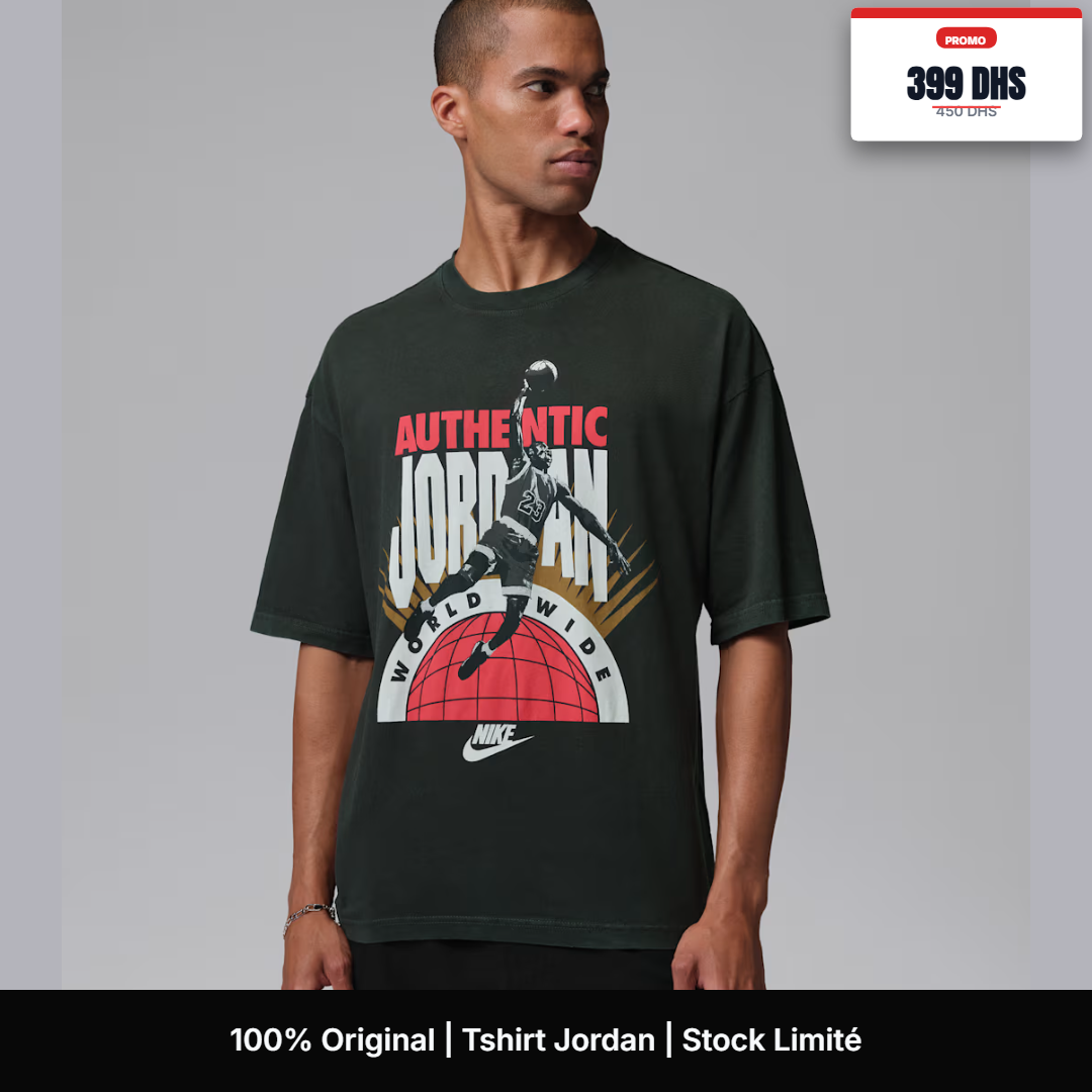 T-shirt Jordan World Wide Black