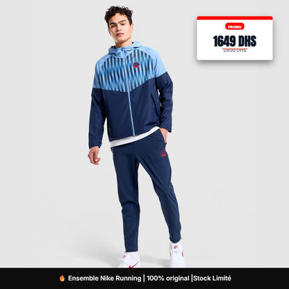 Ensemble Nike Running AOP BLEU