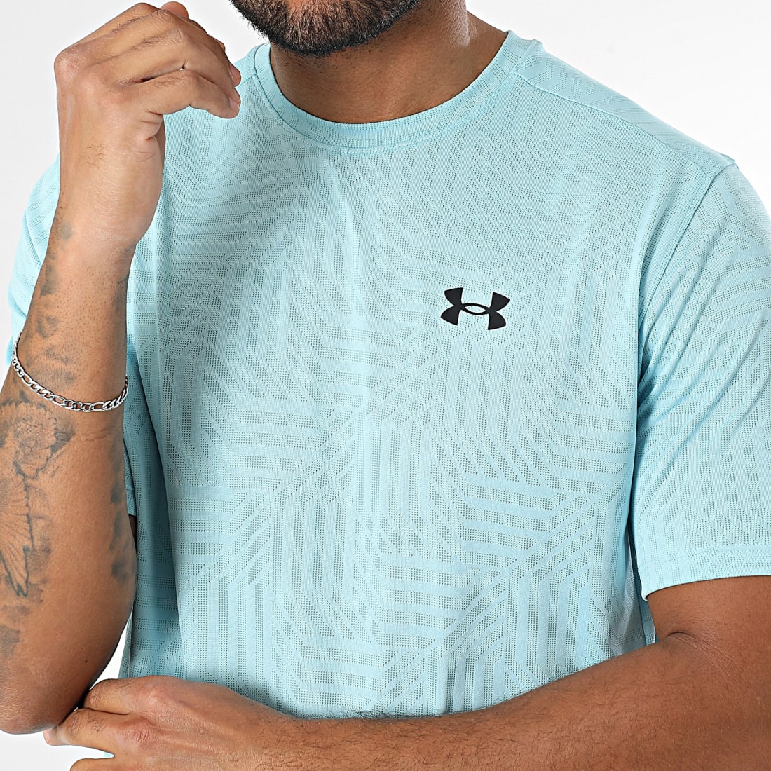 T-SHIRT UNDER ARMOUR VENT GEOTESSA - Bleu Ciel