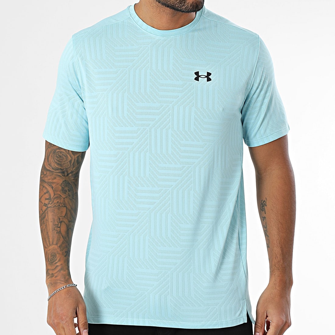 T-SHIRT UNDER ARMOUR VENT GEOTESSA - Bleu Ciel