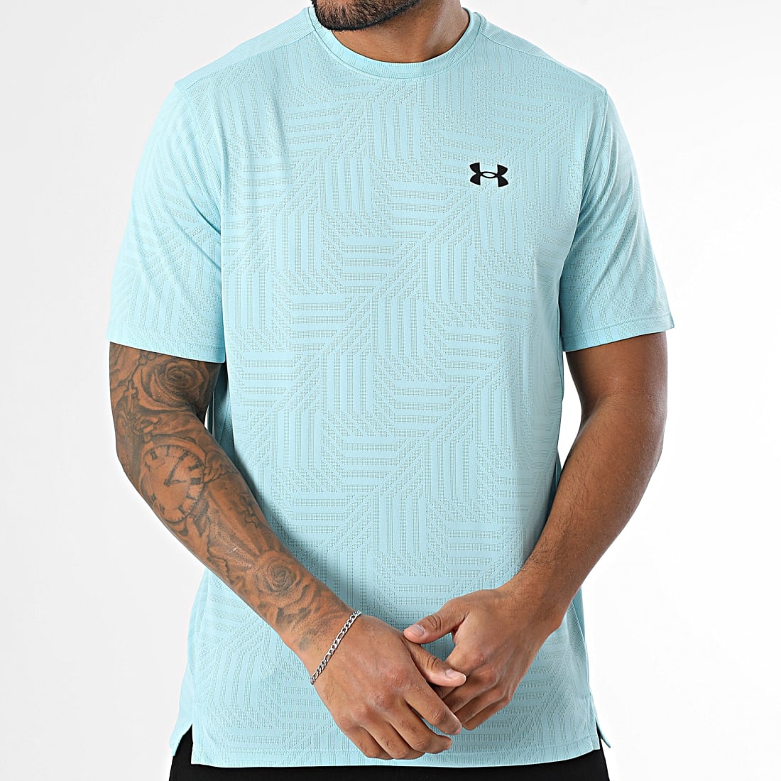 T-SHIRT UNDER ARMOUR VENT GEOTESSA - Bleu Ciel