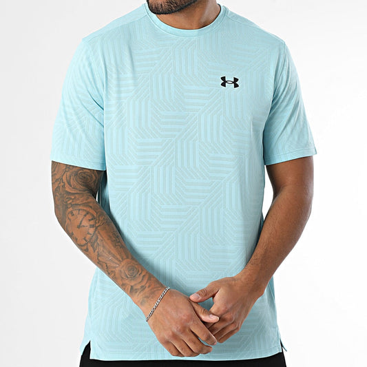 T-SHIRT UNDER ARMOUR VENT GEOTESSA - Bleu Ciel