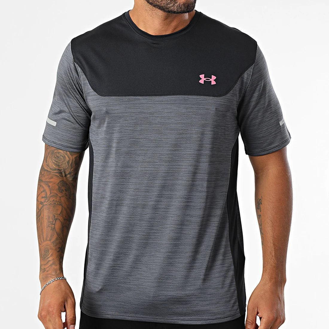 Ensemble t-shirt et short Under Armour Tech Utility noir/rose et noir
